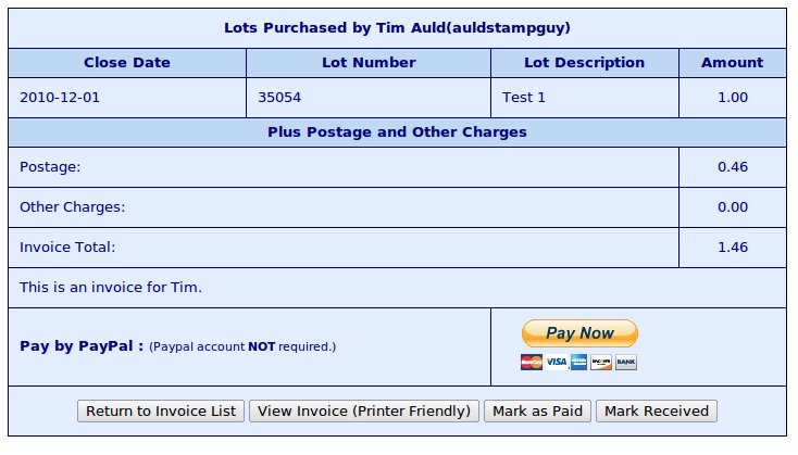 PalPal Pay Now Button in the My Invoices area